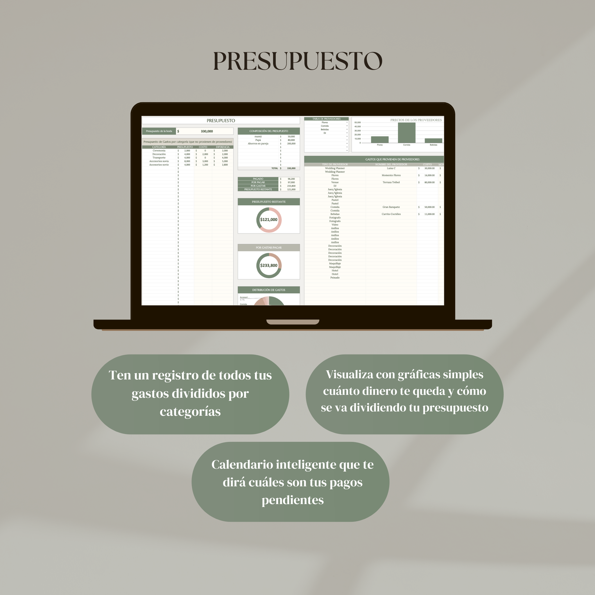 plantilla para planear boda google sheets