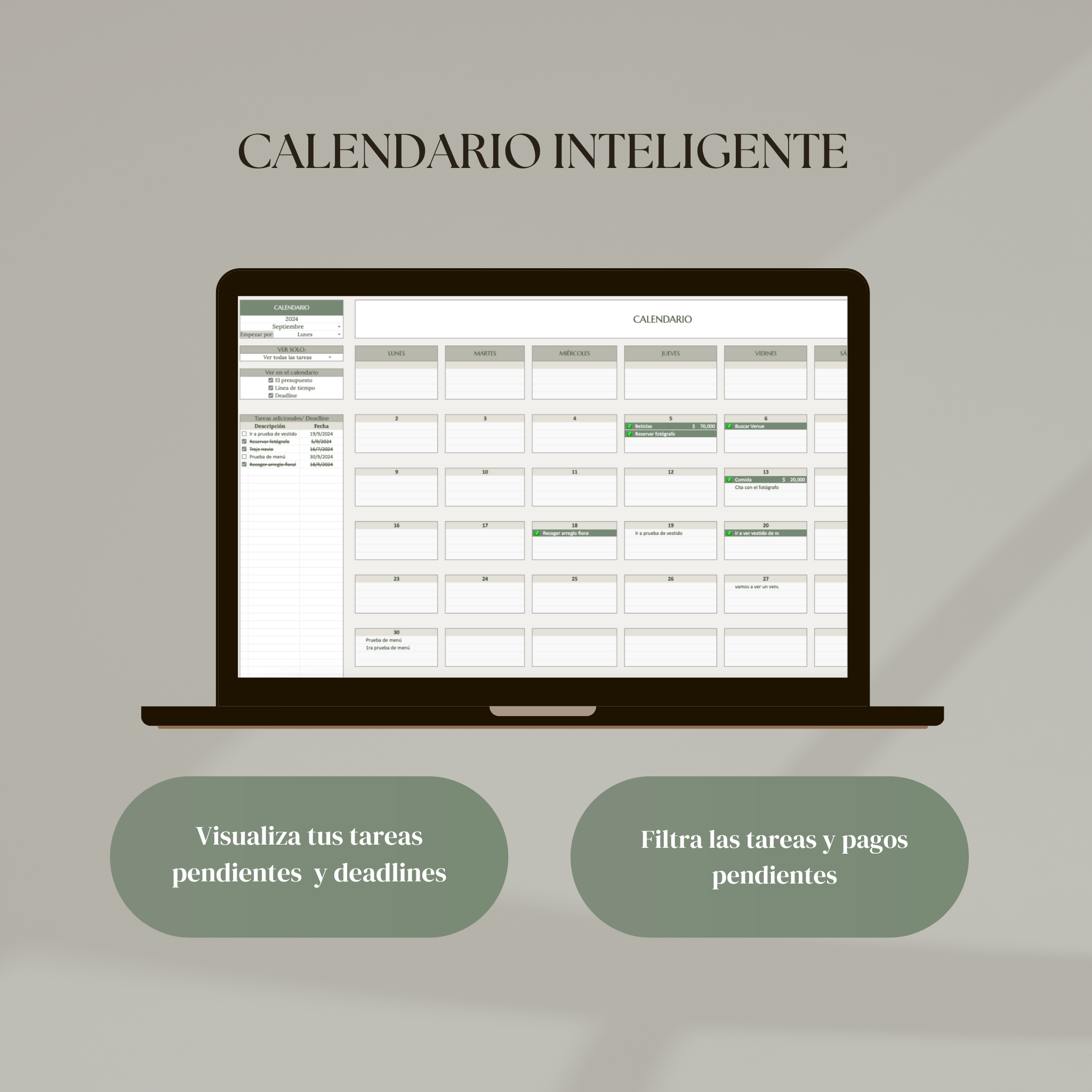 plantilla para planear boda google sheets